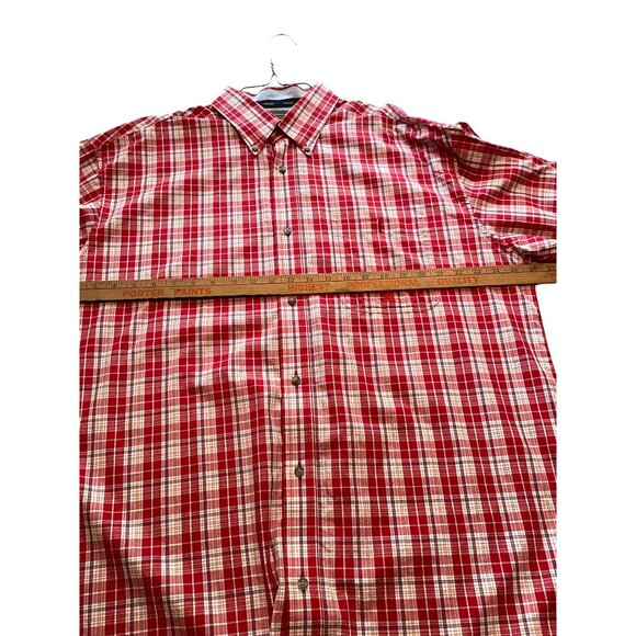 Wrangler Twenty X‎ Long Sleeve Button Up Men's XL Red/White/Light Blue Checked - Picture 3 of 7